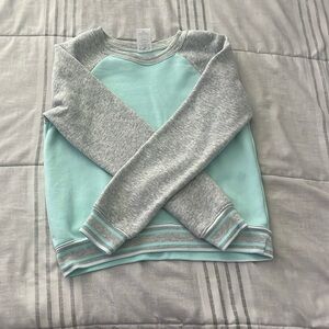 Teal and gray sweatshirt